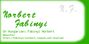 norbert fabinyi business card